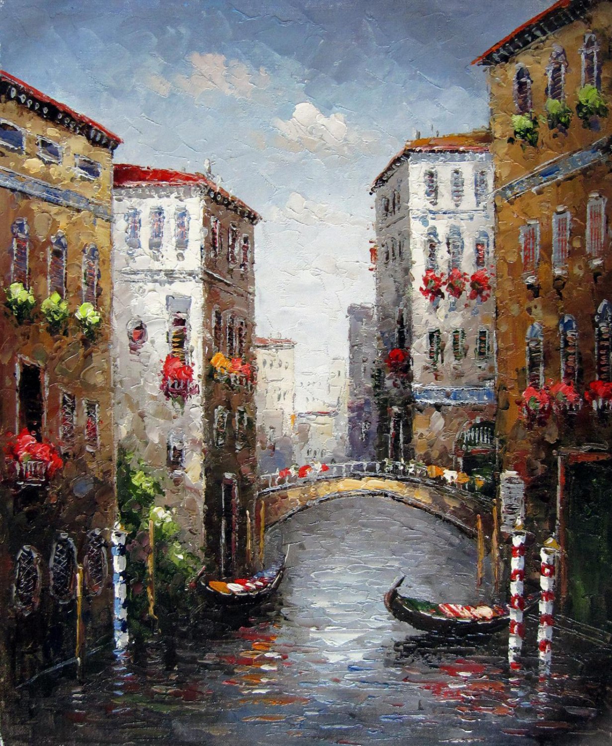 Venice 20x24 In Stretched Oil Painting Canvas Art Wall Decor Modern018   5d62433e532c2 430136b 