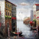 Venice 20x24 in. stretched Oil Painting Canvas Art Wall Decor modern022