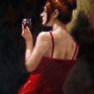 Drinking 20x24 in. stretched Oil Painting Canvas Art Wall Decor modern001