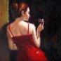 Drinking 20x24 in. stretched Oil Painting Canvas Art Wall Decor modern004