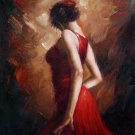 Fiery dance 20x24 in. stretched Oil Painting Canvas Art Wall Decor modern102