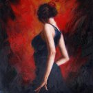 Fiery dance 20x24 in. stretched Oil Painting Canvas Art Wall Decor modern105