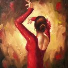 Fiery dance 20x24 in. stretched Oil Painting Canvas Art Wall Decor modern17D