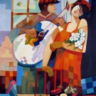 Love 20x24 in. stretched Oil Painting Canvas Art Wall Decor modern002
