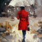 Shopping Girl 20x24 in. stretched Oil Painting Canvas Art Wall Decor modern020