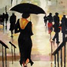Umbrella 20x24 in. stretched Oil Painting Canvas Art Wall Decor modern009