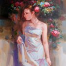Girl 20x24 in. stretched Oil Painting Canvas Art Wall Decor modern01D