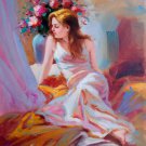 Girl 20x24 in. stretched Oil Painting Canvas Art Wall Decor modern03D
