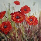 Red Flower 20x24 in. stretched Oil Painting Canvas Art Wall Decor modern101