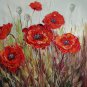 Red Flower 20x24 in. stretched Oil Painting Canvas Art Wall Decor modern101