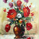 Vase Flower 20x24 in. stretched Oil Painting Canvas Art Wall Decor modern203