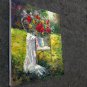 Vase Flower 20x24 in. stretched Oil Painting Canvas Art Wall Decor modern206