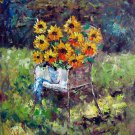 Vase Flower 20x24 in. stretched Oil Painting Canvas Art Wall Decor modern209