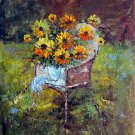 Vase Flower 20x24 in. stretched Oil Painting Canvas Art Wall Decor modern213
