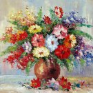 Vase Flower 20x24 in. stretched Oil Painting Canvas Art Wall Decor modern219