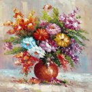 Vase Flower 20x24 in. stretched Oil Painting Canvas Art Wall Decor modern221