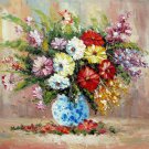 Vase Flower 20x24 in. stretched Oil Painting Canvas Art Wall Decor modern222