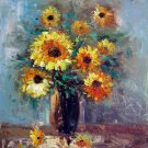 Vase Flower 20x24 in. stretched Oil Painting Canvas Art Wall Decor modern224