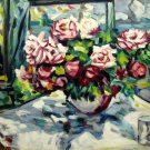 Vase Flower 20x24 in. stretched Oil Painting Canvas Art Wall Decor modern229