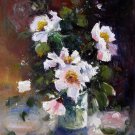 Vase Flower 20x24 in. stretched Oil Painting Canvas Art Wall Decor modern303