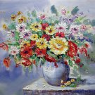 Vase Flower 20x24 in. stretched Oil Painting Canvas Art Wall Decor modern313