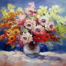 Vase Flower 20x24 in. stretched Oil Painting Canvas Art Wall Decor modern315