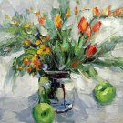 Vase Flower 20x24 in. stretched Oil Painting Canvas Art Wall Decor modern317