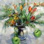Vase Flower 20x24 in. stretched Oil Painting Canvas Art Wall Decor modern317