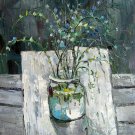 Vase Flower 20x24 in. stretched Oil Painting Canvas Art Wall Decor modern318