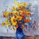 Vase Flower 20x24 in. stretched Oil Painting Canvas Art Wall Decor modern326