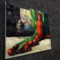 Fruit and china 20x24 in. stretched Oil Painting Canvas Art Wall Decor modern110