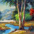 Mountain 20x24 in. stretched Oil Painting Canvas Art Wall Decor modern006