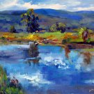 Mountain 20x24 in. stretched Oil Painting Canvas Art Wall Decor modern010