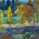 Waterside 20x24 in. stretched Oil Painting Canvas Art Wall Decor modern303