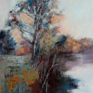 Waterside 20x24 in. stretched Oil Painting Canvas Art Wall Decor modern308