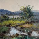 Waterside 20x24 in. stretched Oil Painting Canvas Art Wall Decor modern312