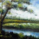 By the river 20x24 in. stretched Oil Painting Canvas Art Wall Decor modern002 By the river 20x24 in. stretched Oil Painting Canvas Art Wall Decor modern002