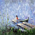 By the river 20x24 in. stretched Oil Painting Canvas Art Wall Decor modern016 By the river 20x24 in. stretched Oil Painting Canvas Art Wall Decor modern016