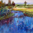 By the river 20x24 in. stretched Oil Painting Canvas Art Wall Decor modern017 By the river 20x24 in. stretched Oil Painting Canvas Art Wall Decor modern017