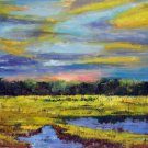 Golden land 20x24 in. stretched Oil Painting Canvas Art Wall Decor modern001