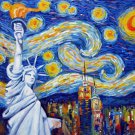 Statue of Liberty 20x24 in. stretched Oil Painting Canvas Art Wall Decor modern001