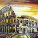 Colosseum 20x24 in. stretched Oil Painting Canvas Art Wall Decor modern001