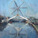 Ferris wheel 20x24 in. stretched Oil Painting Canvas Art Wall Decor modern001