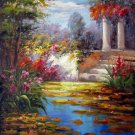 Garden 20x24 in. stretched Oil Painting Canvas Art Wall Decor modern501