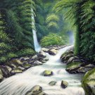 Stream 20x24 in. stretched Oil Painting Canvas Art Wall Decor modern101