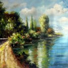 Greece 20x24 in. stretched Oil Painting Canvas Art Wall Decor modern001