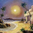 Mediterranean 20x24 in. stretched Oil Painting Canvas Art Wall Decor modern009