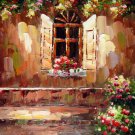 Mediterranean 20x24 in. stretched Oil Painting Canvas Art Wall Decor modern047