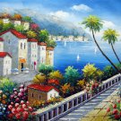 Mediterranean 20x24 in. stretched Oil Painting Canvas Art Wall Decor modern088