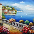 Mediterranean 20x24 in. stretched Oil Painting Canvas Art Wall Decor modern089